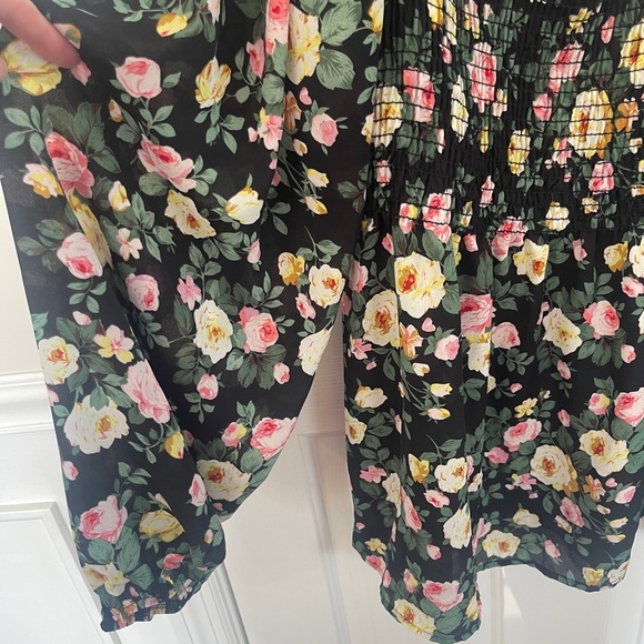 Chicsoul 2x Floral Plus Top Multicoloured  Blouse  Long Sleeved Peasant - Picture 6 of 8